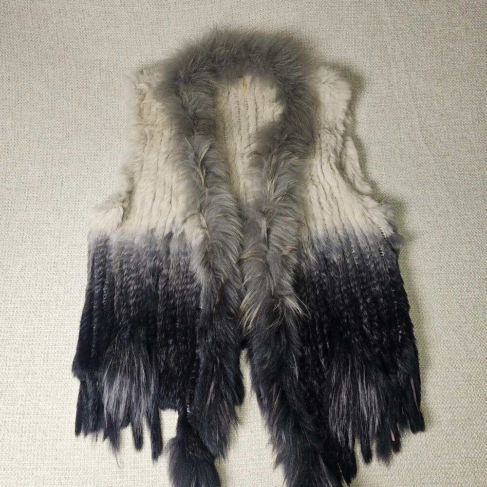 Dolce Cabo Authentic Rabbit Fur And Racoon Fur Ri… - image 4